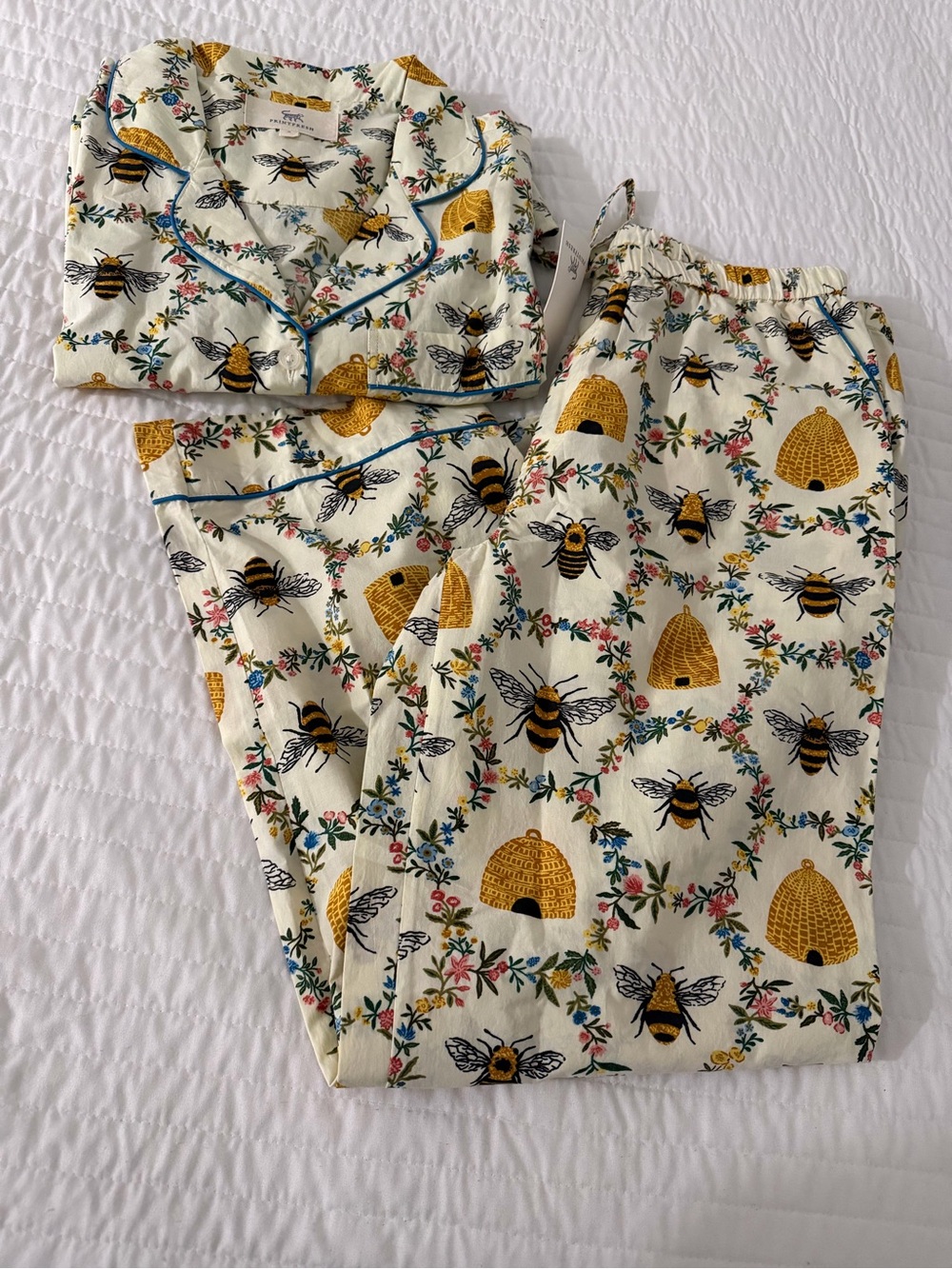 NWT Printfresh Sweet Bee Organic Cotton Pajama Set Size M - Picture 3 of 5